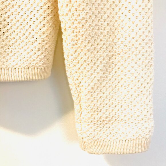 Cardigan/sweater button front crochet granny square patchwork women's M cotton - Picture 6 of 7